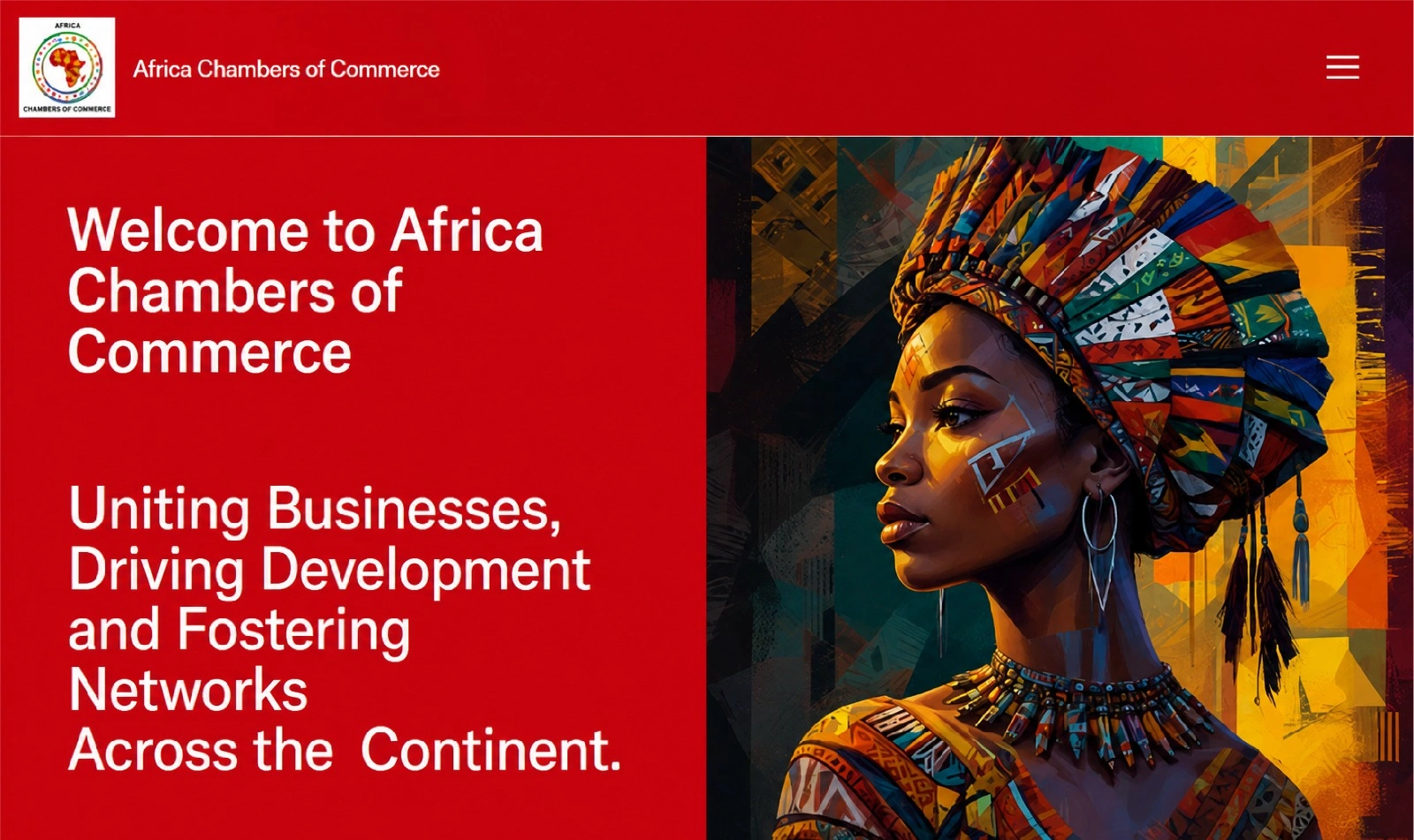 Website design and digital branding project for Africa Chamber of Commerce by Imagine Digital Agency